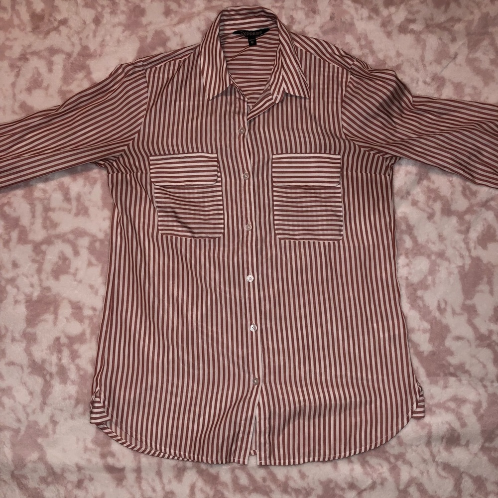 Express Long Sleeve Button Down Shirt Size XS